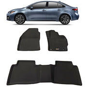 3D floor mats for TOYOTA COROLLA XPE Textured look RHD Front and Rear 2019-2024