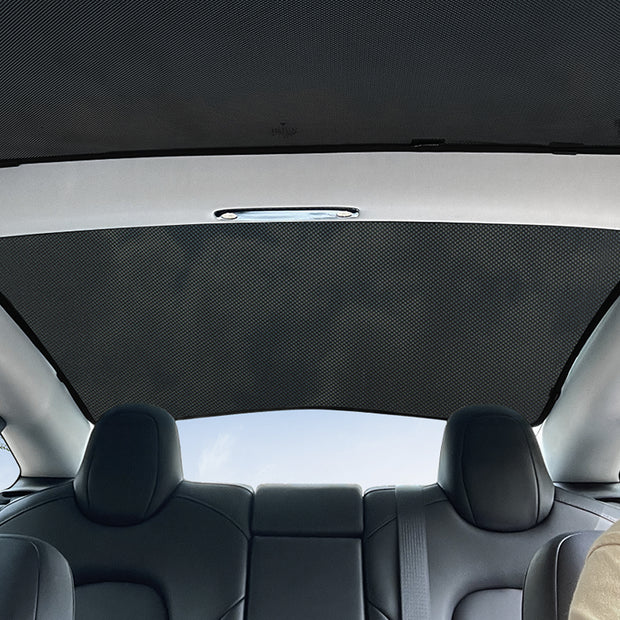Tesla Model 3 Glass Roof Sunshade BLACK or WHITE Front Rear Sunroof Window UV Cover - 2017-2024