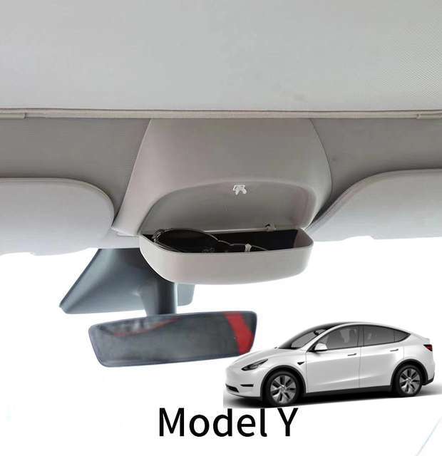 Tesla Model Y Car Sunglasses Case TRIM COLOR MATCH 2020-2024 - EASY INSTALL