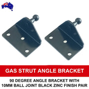 Brackets Right Angle External for Gas Struts 10MM Ball Black Zinc (Pair) BRAUMACH Auto Parts & Accessories 