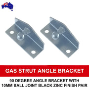 Brackets Right Angle Internal Ball For Gas Struts 10MM Black Zinc (2PCS) BRAUMACH Auto Parts & Accessories 