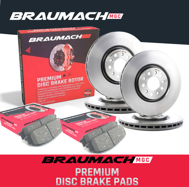 FULL SET Front Rear Brake Pads Disc Rotors Holden Commodore VE Ute 3.6 i V6 20092013 BRAUMACH