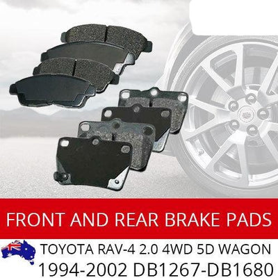 Front Brakes: Rear Brakes Pad Kit for TOYOTA RAV-4 2.0 4WD 5D Wagon 1994-2002 BRAUMACH Auto Parts & Accessories 