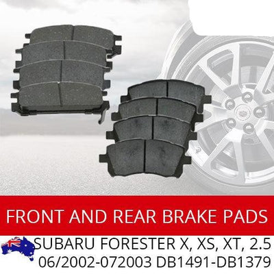 Front Rear Brake Pads Kit for SUBARU Forester X XS XT 2.5 06-2002 DB1491-DB1379 BRAUMACH Auto Parts & Accessories 
