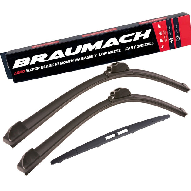 Front Rear Aero Wiper Blades For Mahindra XUV500 CRDe SUV 20112018 BRAUMACH Auto Parts