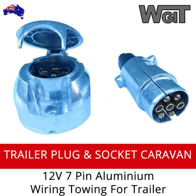 Trailer Plug and Socket - 7 Pin Aluminum Caravan Trailer Towing Wiring OEM QUALITY BRAUMACH Auto Parts & Accessories 