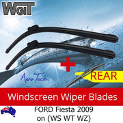 Wiper Blades Kit Front Rear For for FORD Fiesta 2009-2012 (WS WT WZ)-Aero 3 Blades BRAUMACH Auto Parts & Accessories 