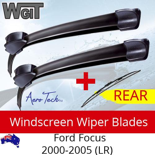 Wiper Blades Kit Front Rear For FORD Focus 2000-2005 (LR) - Aero Design 3 x Blades BRAUMACH Auto Parts & Accessories 