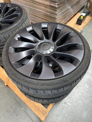 TESLA Model 3 PERFORMANCE USED UBERTURBINE Wheels / Tyre / Sensors 4x for 20" - 2020-2024