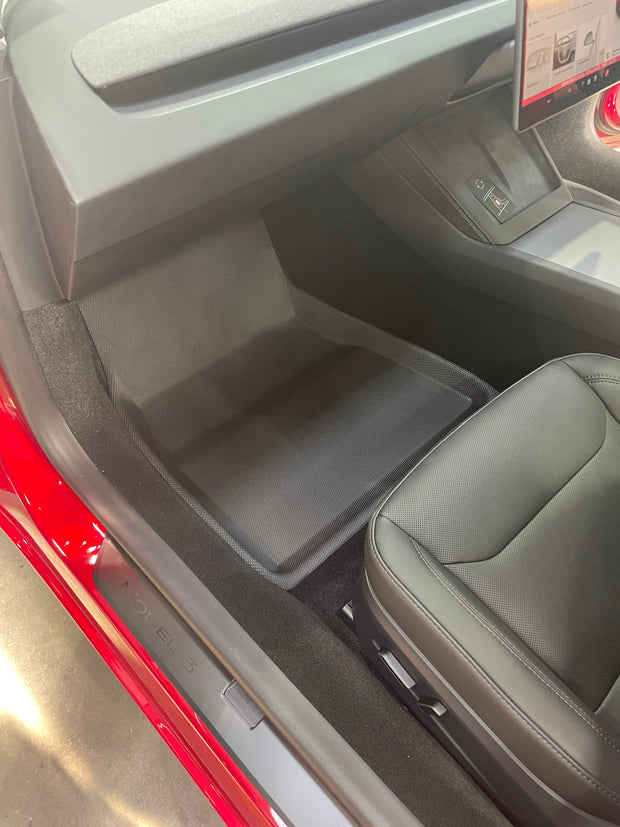 TESLA NEW MODEL 3 Car Floor Mats 3D XPE Textured look - Front and Rear Set 2023-2024