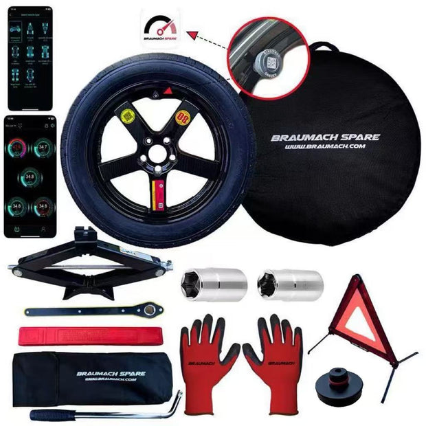 AUST DESIGN - TESLA Spare Wheel Kit Space Saver Tyre for Model Y incl JUNIPER - Correct Match Tyre Size - SR LR & Performance - 2020-2025