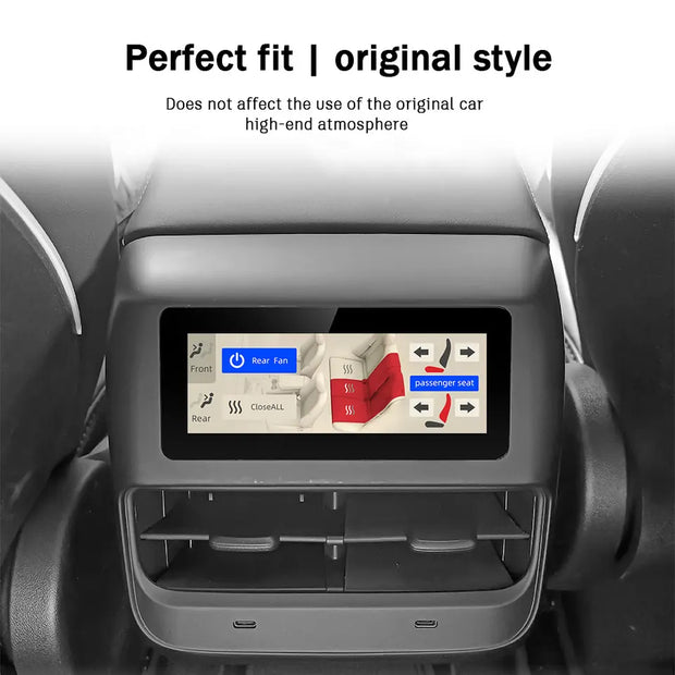 Tesla Rear Ac Screen Tesla Model 3 Y Rear Climate Control Rear AC Air Conditioning Control ...