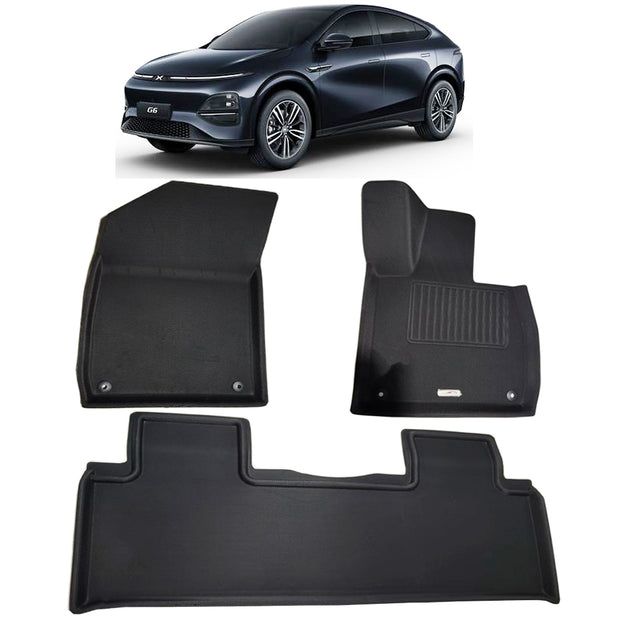 XPENG G6 RHD Floor Mats 3D XPE Textured Waterproof Anti-Slip - Front Rear 2024-2025