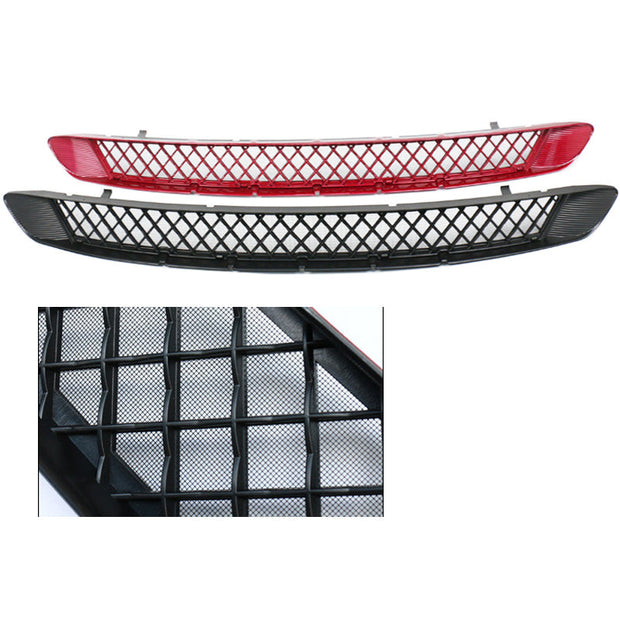 TESLA MODEL 3 Front Vent Grille Insert Insect Mesh BLACK RED - 2020-2023