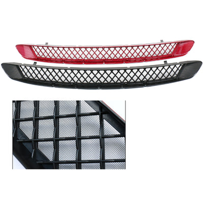 TESLA MODEL Y Front Vent Grille Insert Insect Mesh BLACK RED - 2020-2023