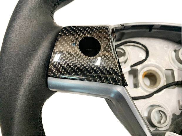 TESLA MODEL 3 - REAL CARBON FIBER Steering Wheel Heated - 2019-2023