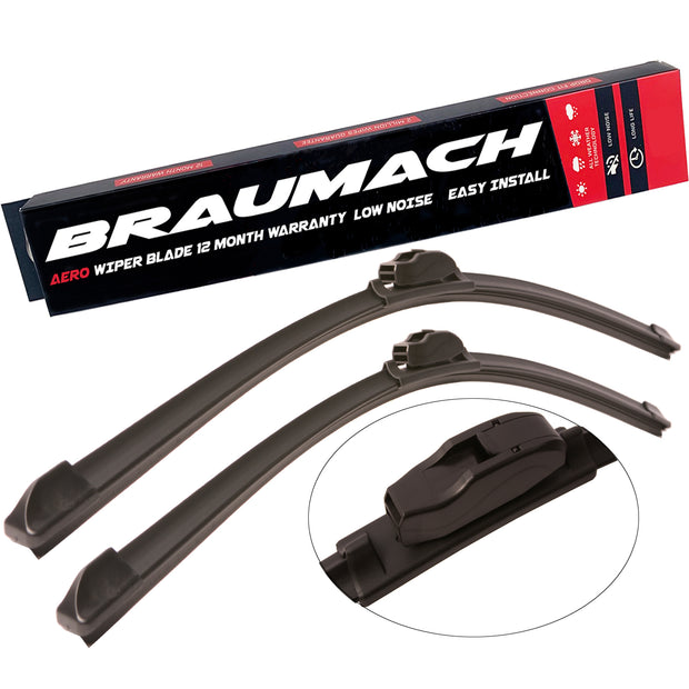 Braumach Front Wiper Blades Aero for Alfa Romeo Stelvio 2016-2021