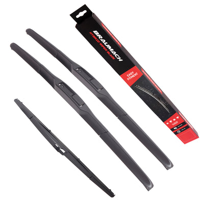 Wiper Blades Hybrid Aero For Toyota Prius (For ZVW30R) HATCH 2009-2015 FRONT PAIR & REAR