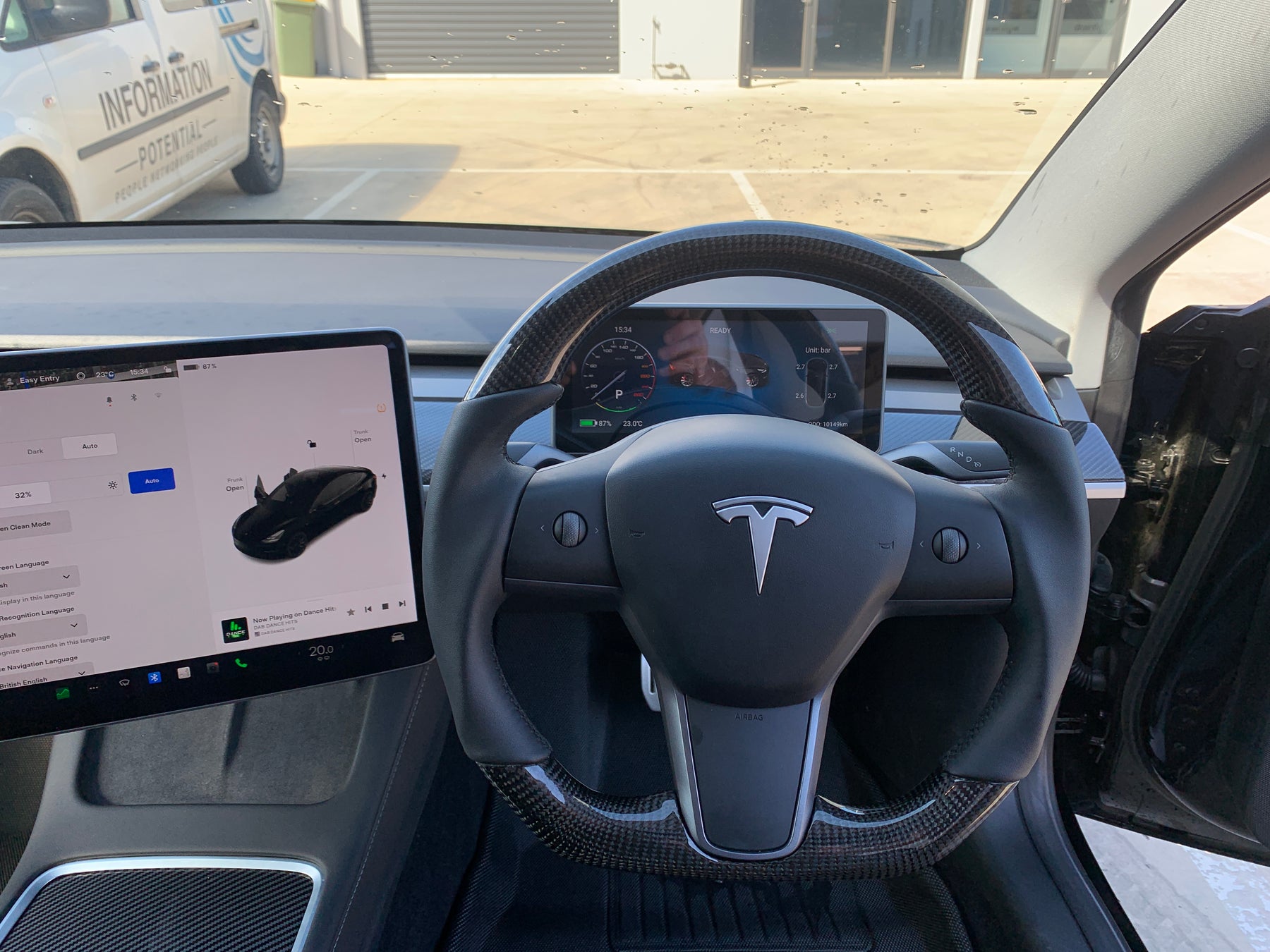 For Tesla Model 3 2017-2022 Matte Carbon Fiber Air Flow Vent Side