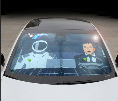 Tesla Model 3 and Y Windscreen Elon Astronaut Sunshade Front UV Cover - 2017-2024