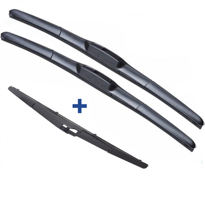 Wiper Blades Hybrid Aero For Kia Cerato Hatch 2009-2013 FRT PAIR & REAR 3 xBL