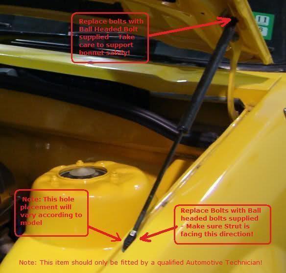 Bonnet Gas Strut Kit - For HOLDEN COMMODORE VB VC VH VK VL (NEW) BRAUMACH Auto Parts & Accessories 