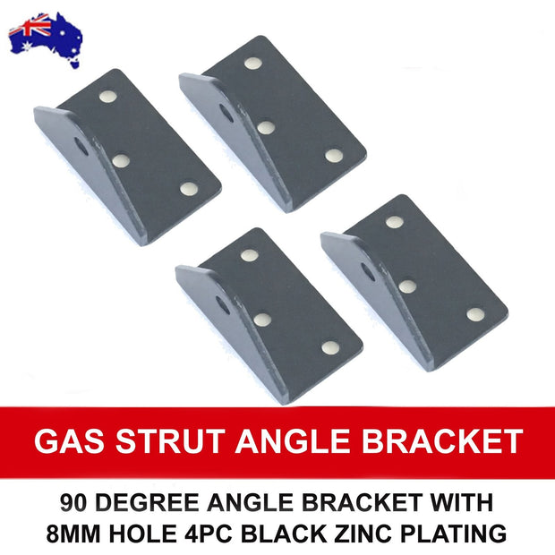 Brackets Right Angle 8MM Hole for Gas Struts Ball Black Zinc Pair (4PCS) BRAUMACH Auto Parts & Accessories 