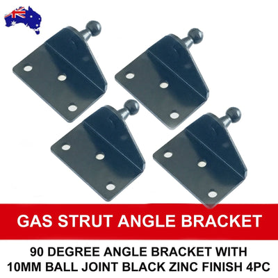 Brackets Right Angle External for Gas Struts 10MM Ball Black Zinc (4PCS) BRAUMACH Auto Parts & Accessories 