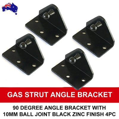Brackets Right Angle Internal Ball for Gas Struts 10MM Black Zinc (4PCS) BRAUMACH Auto Parts & Accessories 
