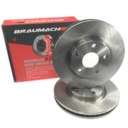 Rear Discs Rotor Set + Brake Pads Kit for FORD MAVERICK DA 1988-1994 BRAUMACH