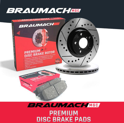 Rear Set Brake Pads + Disc Rotors Drilled for Holden Commodore Sportwagon VE Wagon 6.0 i V8 2008-2013