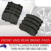 FRONT & REAR BRAKES PADS for TOYOTA PRADO (SERIES 120-150) 2003 - 2015 BRAUMACH Auto Parts & Accessories 