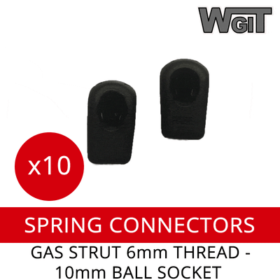 GAS STRUT - SPRING CONNECTORS 6mm THREAD - 10mm BALL SOCKET ( x 10 ) BRAUMACH Auto Parts & Accessories 