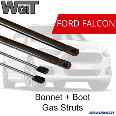 Gas Struts Bonnet Boot for Ford Falcon Sedan BA BF (WITH SPOILER) BRAUMACH Auto Parts & Accessories 