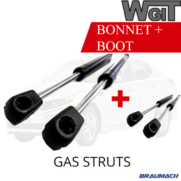 Gas Struts Bonnet & Boot for Holden Commodore VE With Spoiler 2x Pair BRAUMACH