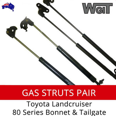 GAS STRUTS BONNET - TAILGATE for LANDCRUISER 80 SERIES OEM QUALITY (2x Pair) BRAUMACH Auto Parts & Accessories 