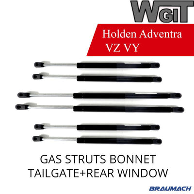 Holden Adventra GAS STRUTS BONNET+TAILGATE+REAR WINDOW for VZ VY BRAUMACH Auto Parts & Accessories 