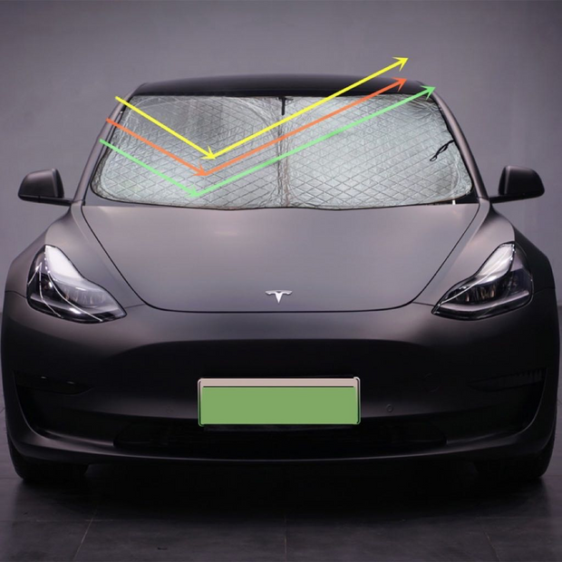 Tesla Model 3 and Model Y Windscreen Sunshade Front UV Cover - 2017-2023