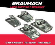 BRACKETS RIGHT ANGLE INTERNAL BALL suit GAS STRUTS 10MM BLACK ZINC (4PCS)