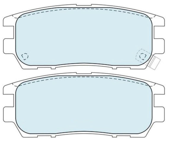 Rear Brake Pads DB1231 for Mitsubishi - SEMI METALLIC PERFORMANCE- OEM QUALITY BRAUMACH Auto Parts & Accessories 