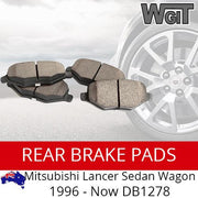 Rear Brake Pads For MITSUBISHI Lancer 1996 - Now Sedan Wagon DB1278 BRAUMACH Auto Parts & Accessories 