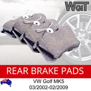Rear Brake Pads For VOLKSWAGEN VW Golf MK5 3-2002-02-2009 DB1449 BRAUMACH Auto Parts & Accessories 