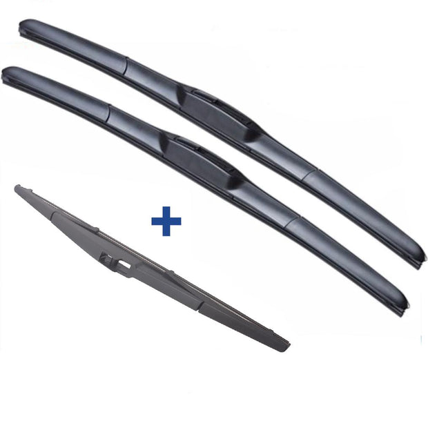 Renault Kangoo Wiper Blades Hybrid Aero For VAN 2004-2010 FRONT PAIR & REAR 3xBL BRAUMACH Auto Parts & Accessories 