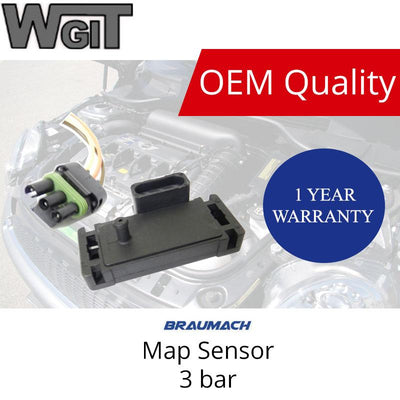 Universal Fit GM Style 3 BAR MAP Sensor for Megasquirt 2 3 ECUs BRAUMACH Auto Parts & Accessories 
