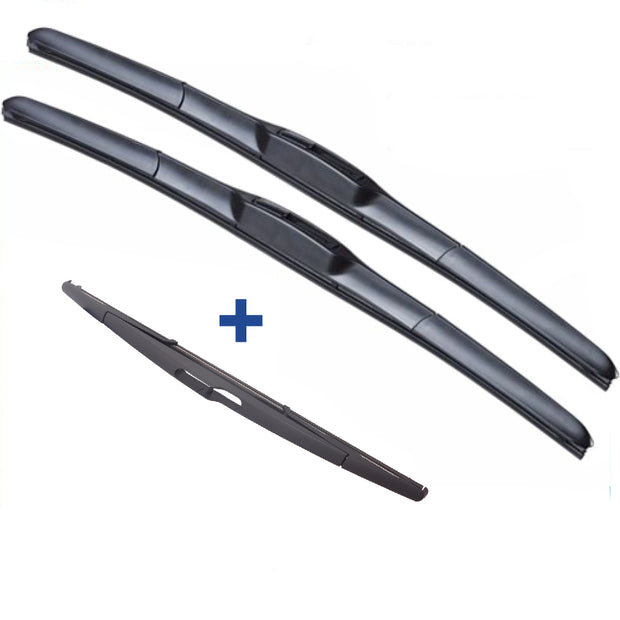 Wiper Blades Hybrid Aero For Renault Laguna Hatch 2002-2008 FRONT PAIR&REAR 3xBL