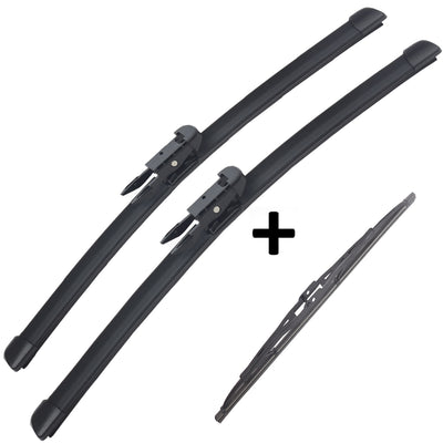 Audi Q7 Wiper Blades Aero For SUV 2009-2015 FRONT REAR PAIR 3 x BLADES