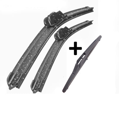 Wiper Blades Aero ForRenault Megane Hatch 2003-2006 FRONT PAIR & REAR 3 x BLADES