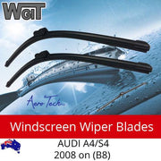Windscreen Wiper Blades For for AUDI A4-S4 2008 on (B8) Aero Design - (PAIR) BRAUMACH Auto Parts & Accessories 