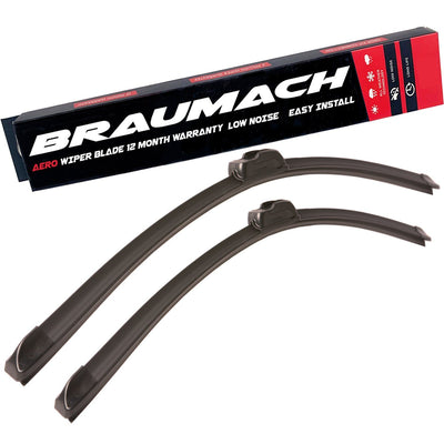 Wiper Blade Aero For Nissan Pulsar HATCH 2000-2002 FRONT PAIR 2 x BLADE BRAUMACH Auto Parts & Accessories 