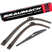 Wiper Blades Aero For Citroen C2 HATCH 2004-2008 FRONT PAIR & REAR BRAUMACH Auto Parts & Accessories 